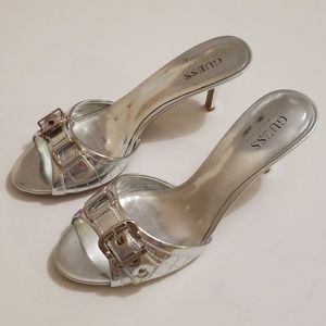 Guess Altaira silver shoes sandals 6.5 7.5 new